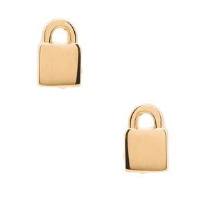 Marc Jacobs NIP Locked Up Gold Tone Studs